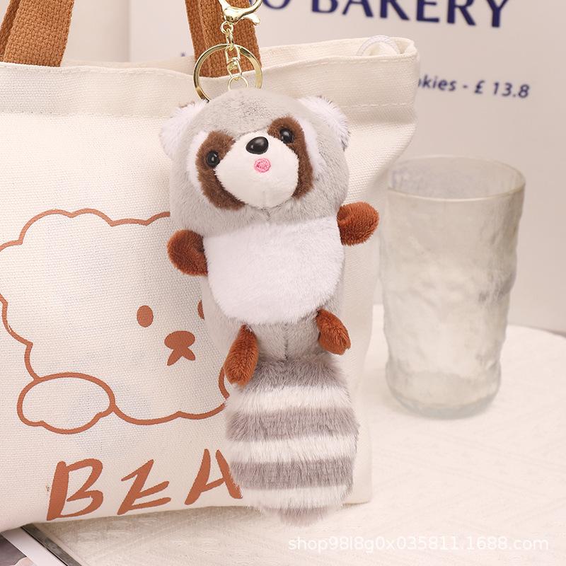 Cute Raccoon Plush Keychain Pendant - Perfect Couple Gift & Hot Bag Accessory