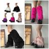 Women Faux Furs Leg Warmer Party Costumes Warm Fuzzy Leg Warmer Boot Cuffs Cover