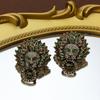 Vintage Palace Full Set Lion Head Heavy Industry Multi Layer Tassel Necklace Earpiece