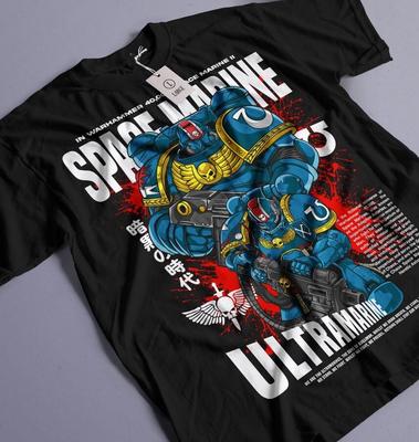 T-shirt Space Marine World Eaters, T-shirt da gaming, Maglietta regalo geek, Cotone unisex