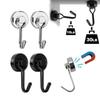 Magnetic Hooks Heavy Duty Strong 360 Degree Neodymium Magnet Swivel Swing Hooks For Kitchen Refrigerator Grill Key Towel Holder