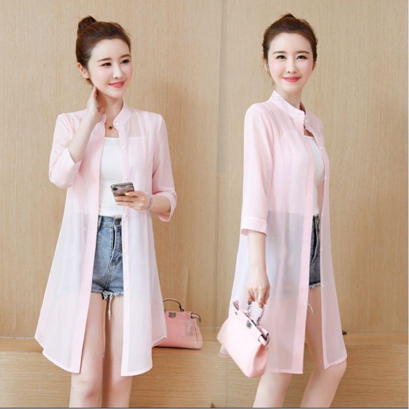 

Женская весенне-летняя тонкая куртка-шаль с короткими рукавами, однотонный солнцезащитный крем, повседневный солнцезащитный кардиган M