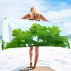 Leaf Pattern Printing Series Seaside Vacation Beach Towel Swimming Bath Towel Sports Towel