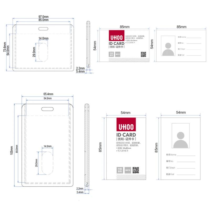 Fashion Clear Card Cover Plastic Transparent Card Holder for Business Bank ID Credit Card