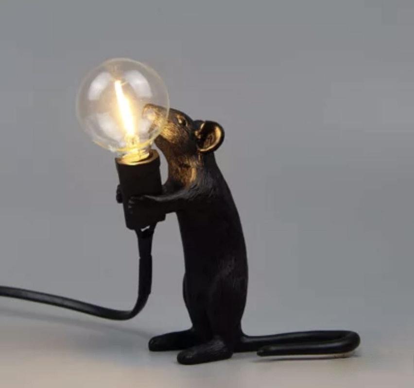 Mouse Table Lamp Nordic Animal Lamp Living Room Dining Room Bedroom Clothing Store Cartoon Resin Table Lamp