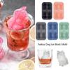 Kitchen Accessaries Animal Silicone Ice Grid Fadou Dog Ice Block Mold 4-grid Puppy Ice Grid Mold