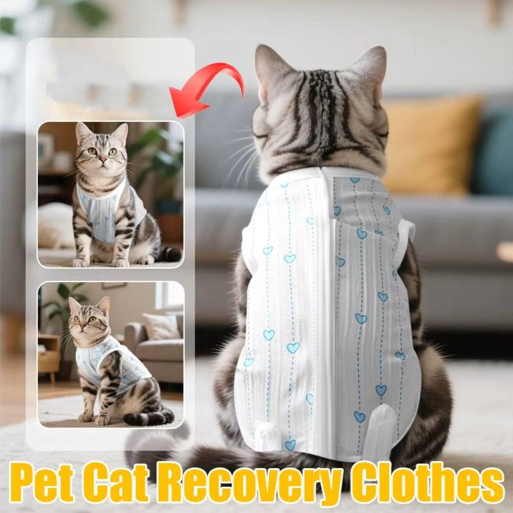 Breathable Fabric Pet Sterilization Suit Soft Material Cat Protective Vest Spaying