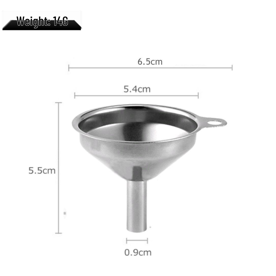 304 Stainless Steel Mini Funnel for Liquids - Small Oil and Wine Pouring Funnel with Measuring Cup