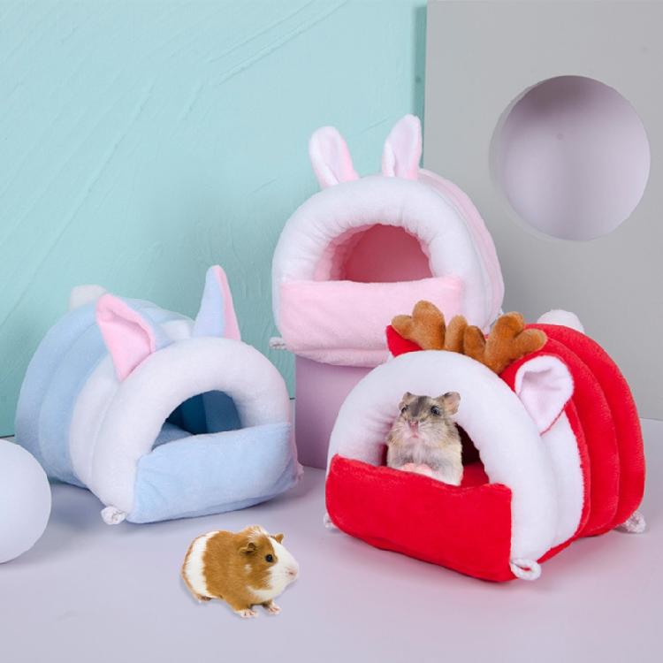 Small Animal Warm House Cozy Cave Hamster Guinea Pig Bed House Cage Accessories