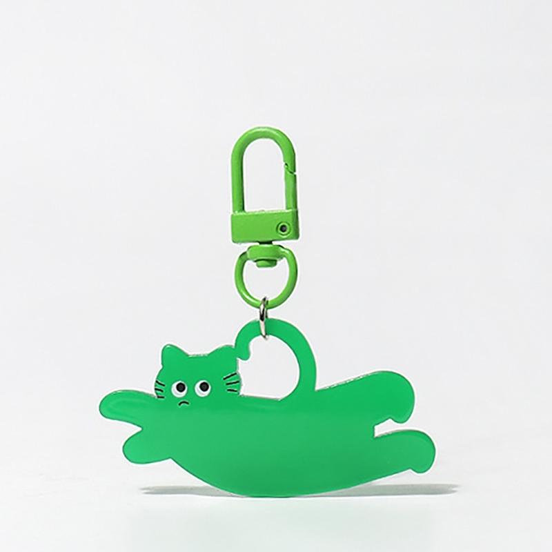 Cute Flying Cat Pendant Cartoon Animal Pendants Keyrings Fashionable Plastic Key Rings Jewelry for Backpacks and Phone