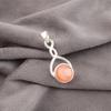 Peach Moonstone Gemstone Jewelry, 925 Solid Sterling Silver Pendant, Handmade Gorgeous Silver Pendant, For Wedding Gift