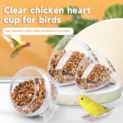 3Pcs Bird Feeder Easy Installation Parrot Feeder And Drinker Large Capacity Hanging Bird Food Feeder Bird Supplies