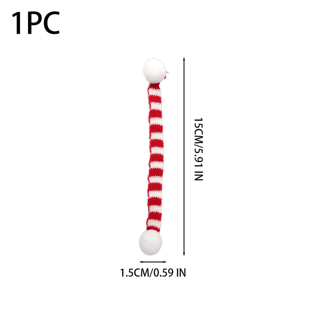 Mini Knit Hat Christmas Scarf Set Knitting Craft Xmas Decorative Handmade DIY Craft Decoration Plush Toy Small Scarf Ornament
