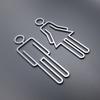 Acrylic Toilet Symbol Adhesive Backed Bathroom Toilet Door Sign for Hotel,Office,Home,Restaurant