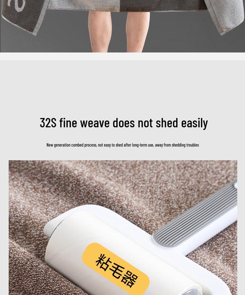 Extra Large Pure Cotton Quick-Dry Bath Towel - Mother & Baby Safe, Water-Absorbent for Home, Beach, Men & Women