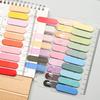1 Pack of 200 Sheets, Semi-circular Gradient PET Sticky Notes Transparent Index Tabs Adhesive Memo Pads For Note Taking