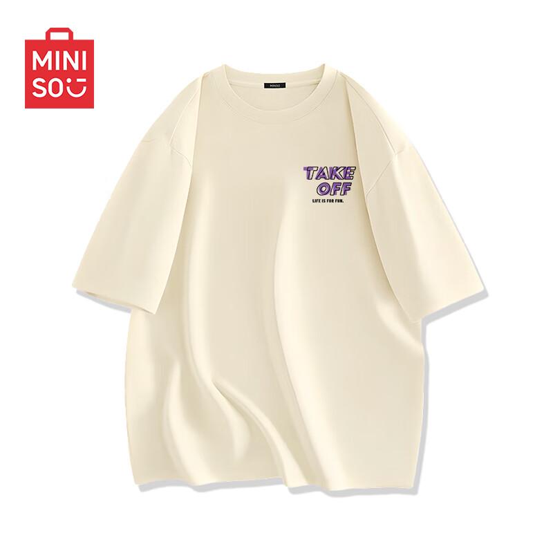 MINISO Men s Pure Cotton Loose Fit Graphic T-Shirt XL