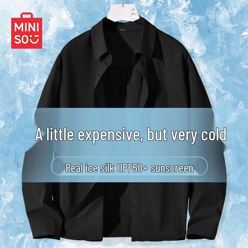 MINISO Men s Ice Silk Sun Protection Long Sleeve Shirt M