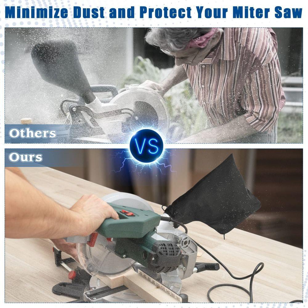 2pcs Durable Miter Saw Dust Bag 255 Model Dust Collector Bags Black Dust Collection Bag  Miter Saw