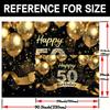 50th Birthday Happy Party Photography Background Glitter Black Gold Balloons Background Shining Fifty