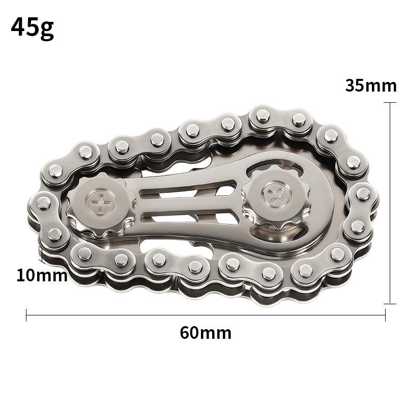 Metal Fingertip Gyro Sprocket Flywheel Fidget Spinner Antistress Anxiety Bicycle Chain Stress Anxiety ADHD Relief Fidgets Toy