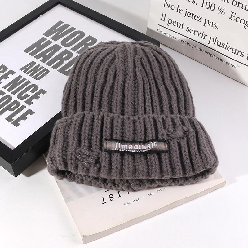 Knitted Hat With Letter Prints For Winter Warmth And Style For Casual Wear