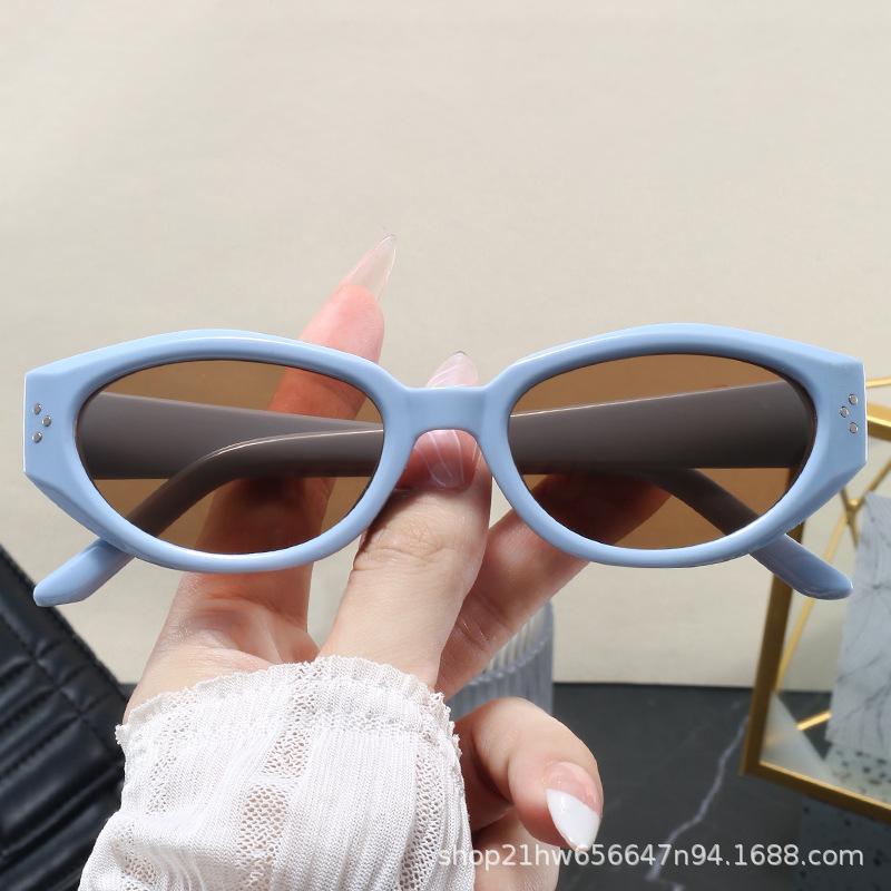 Women's Cat Eye Retro Fashion Sunglasses - Small Face Sun Protection, Hot Girl Style, Internet Celebrity Trend