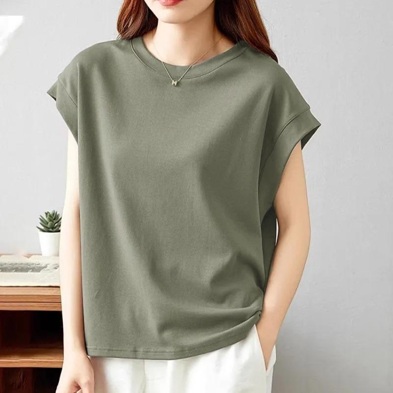 Women Fashion Anti Exposure Casual Summer Sleeveless Tank Top T Shirt