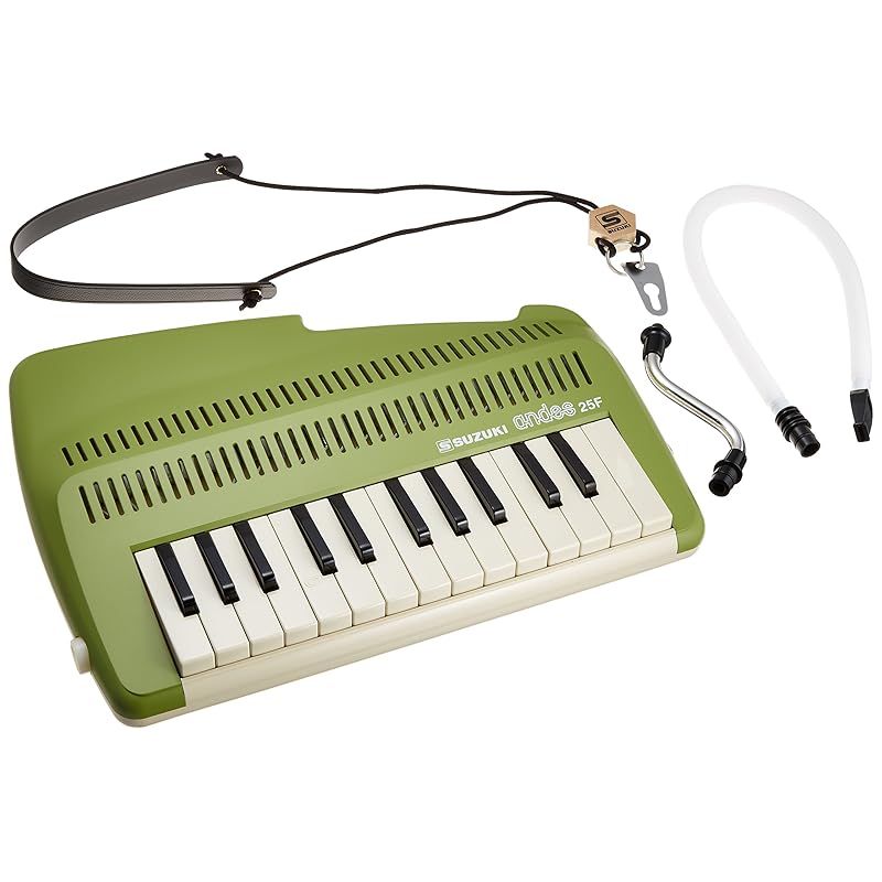 SUZUKI Andes 25F Keyboard Recorder: A keyboard instrument that can play flute sounds and chords. Green.