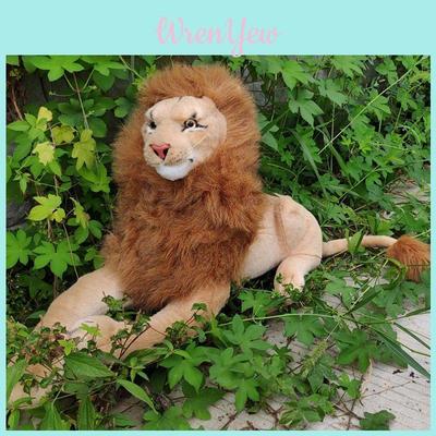 Vivid Lion Plush Soft Cuddly Huge Stuffed Animal Delightful Jungle Doll For Kids