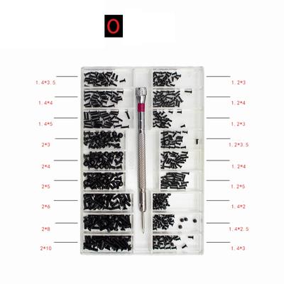 Kit Assortito 500 Pezzi Mini Viti Autofilettanti ad Alta Precisione Viti Elettroniche Minuscole per Riparazione Mouse Tastiera