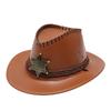 Outdoor Straw Hat Men's Summer Seaside Beach Hat Western Cowboy Hat Men's Mountaineering Sun Hat Sunscreen Sun Hat
