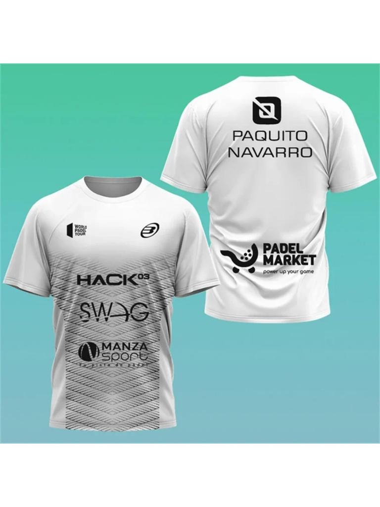 Fashion Men's 3D Print Tennis Sportswear T-Shirt Boutique Outdoor Badminton Table Tennis Training Clothes Summer Short-Sleeved Loose Tops