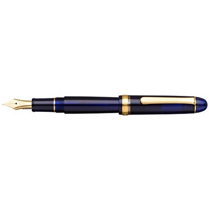 Platinum Pen #3776 Century Fountain Pen, Chartreuse Blue, Fine Soft Nib, PNB-15000#51-0