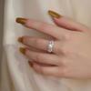Korean Luxury Adjustable Zircon Pearl Ring for Women - Versatile & Elegant