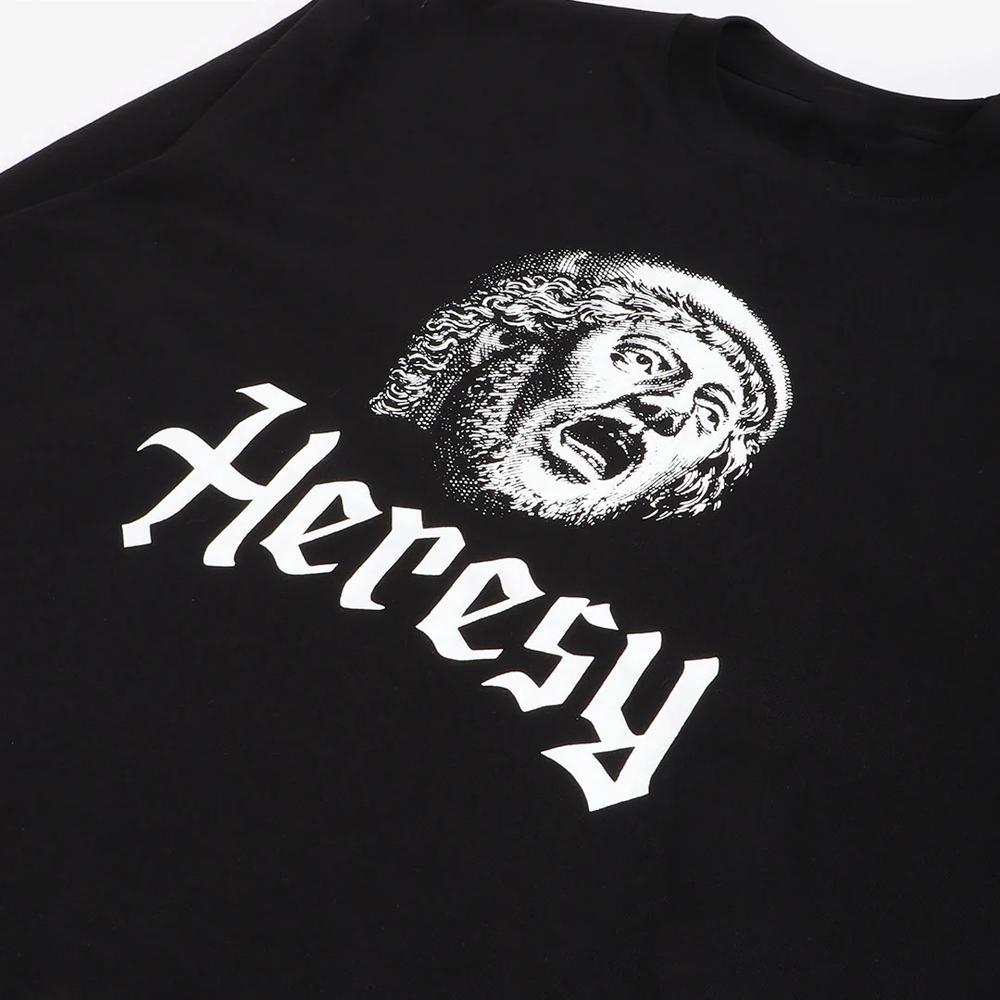 Vtg Heresy Band Music Lover Heavy Cotton Black S5XL Unisex T Shirt XXL
