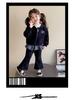 Autumn 2025 Girls' Fashionable Hooded Sweatshirt & Pants Set