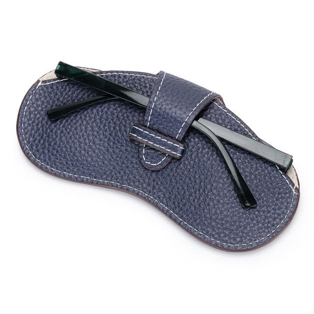 Glasögonfodral i äkta läder Solglasögon Fodral för glasögon Solglasögon Förvaringsväska Skydd för glasögon Bärbart glasögonfodral