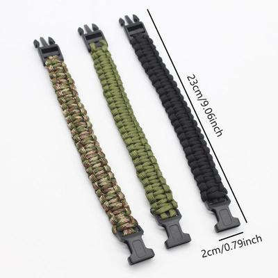 Camouflage Solid Color Umbrella Rope Bracelets Seven Core Woven Umbrella Rope Bracelet Outdoor Emergency Survival Hand Rope