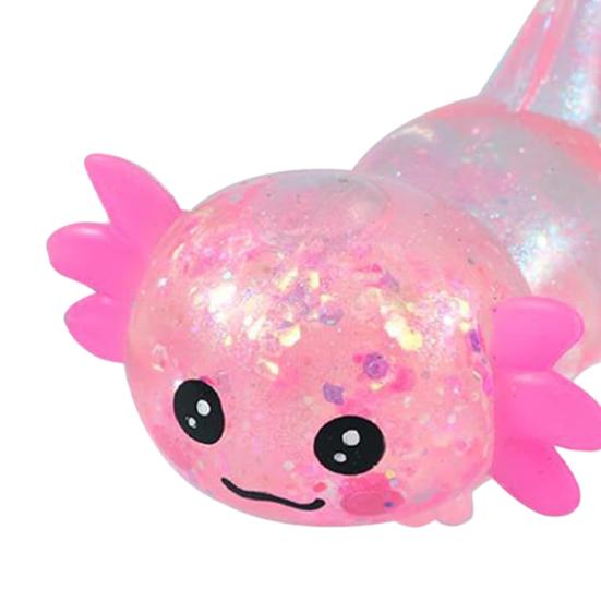 6 Stück Salamander-Kacke Quetschspielzeug Stressabbau Glitzernde Salamander-Kacke Stressball Sensorisches Spielzeug Dekompression Fidget Spielzeug Party