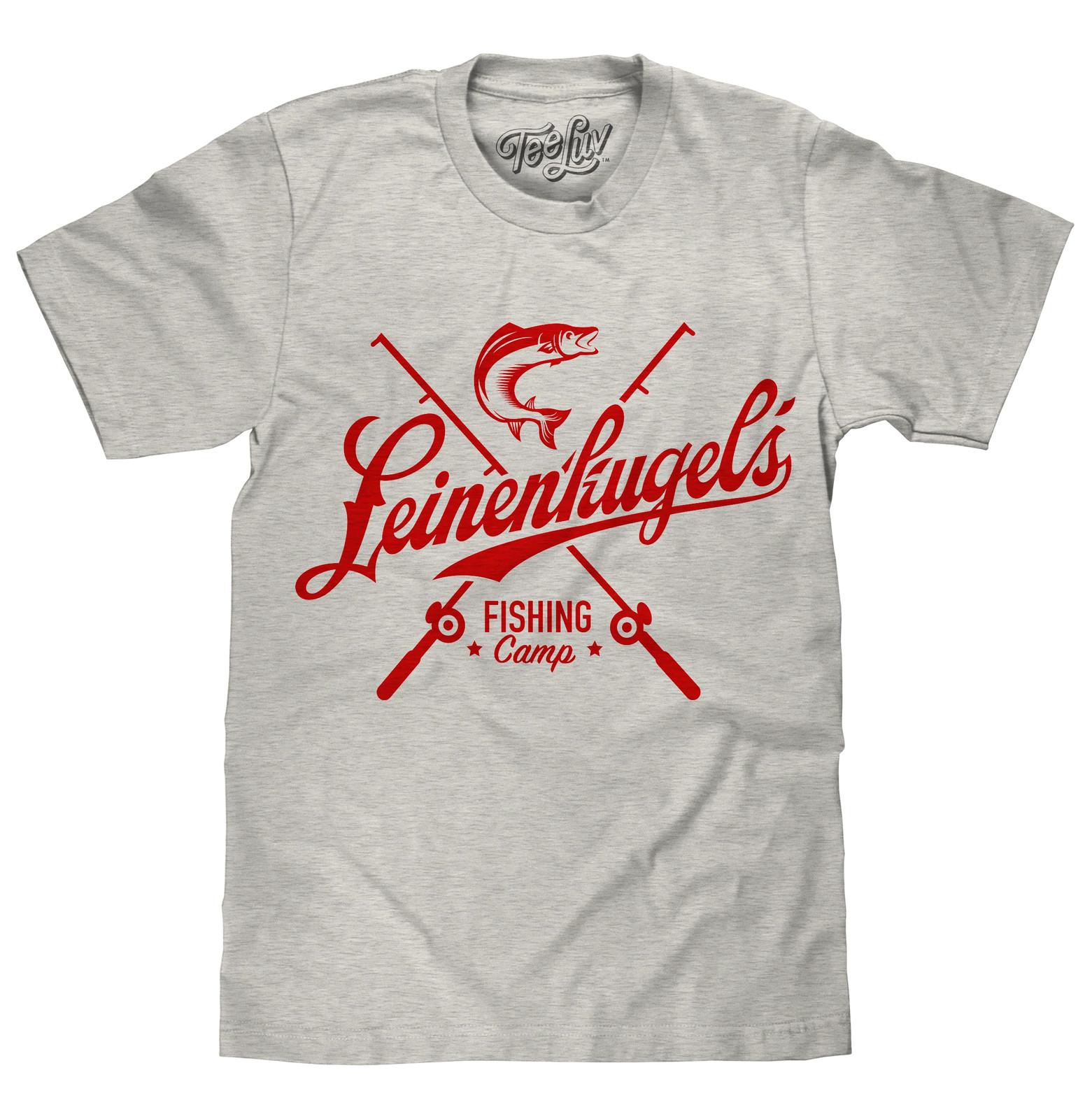 Leinenkugel s Fishing Camp Beer Logo Mens T Shirt Ash Gray XXXXL