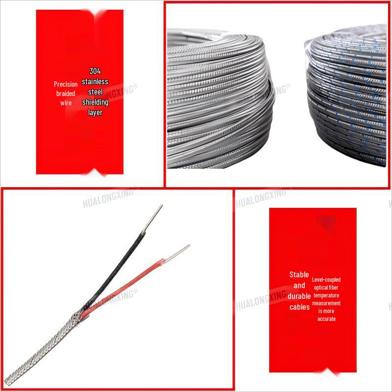 K-Type Thermocouple Probe Temperature Sensor with Shielded Wire