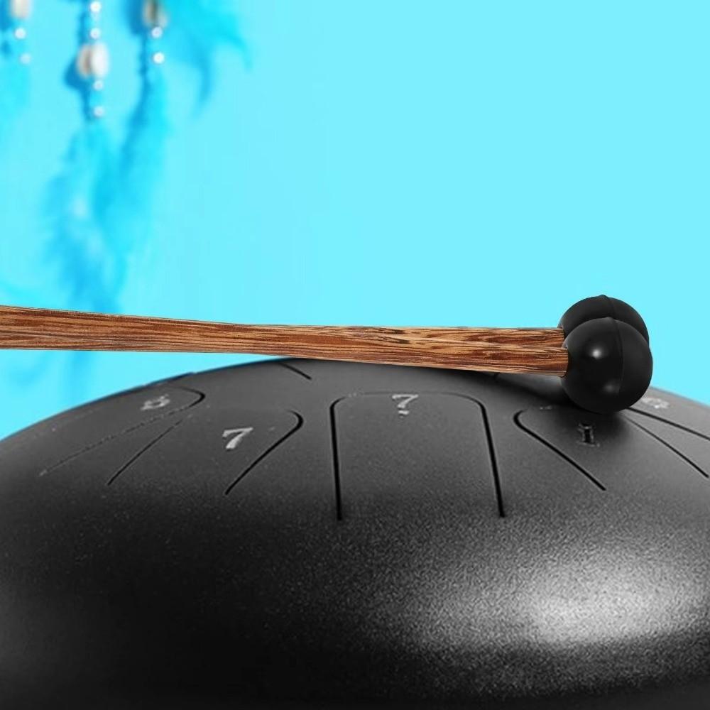 2Pcs/Set Wooden Handle Tongue Drum Sticks Silicone Drumstick Wooden Drum Hammer Musical Instrument