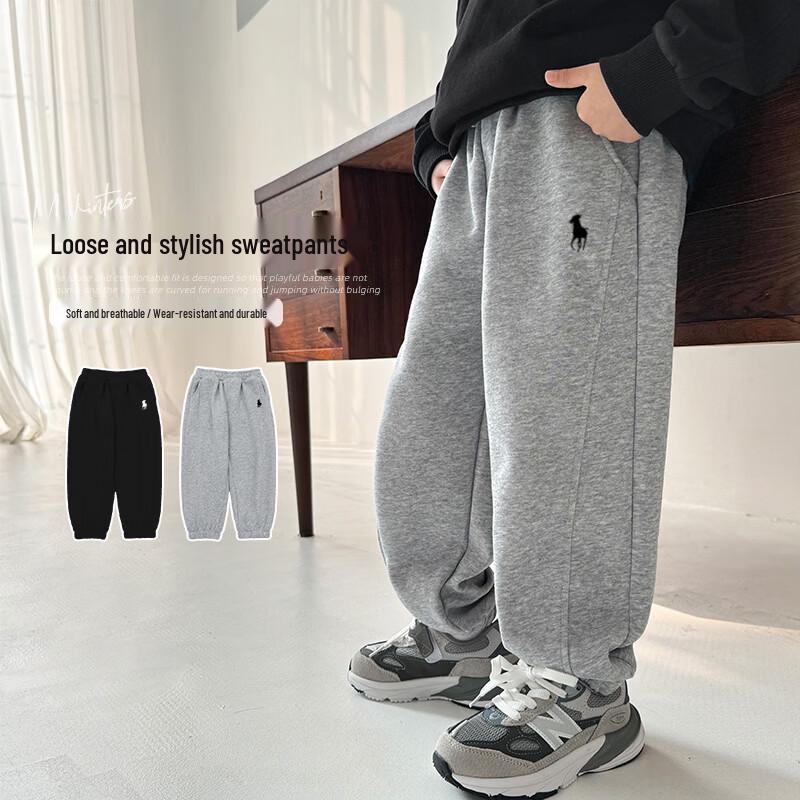 Boys  2025 Autumn/Spring Cotton Blend Sports Pants 120