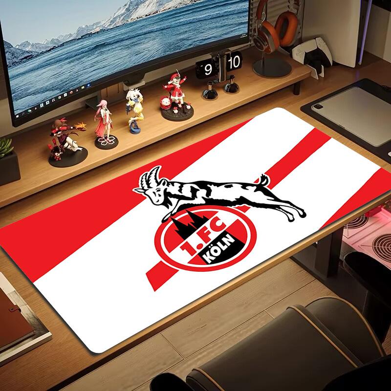 1. FC Köln Print  Cushion Non-slip Laptop Tablet Big Mousepad XXL Mat Mini PC Playmat With Lock edge