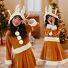 Japanische Version Weihnachts-Kinderkleidung Rentier-Kleid Rock Kindergartenmädchen Baby Nikolaus Langarm