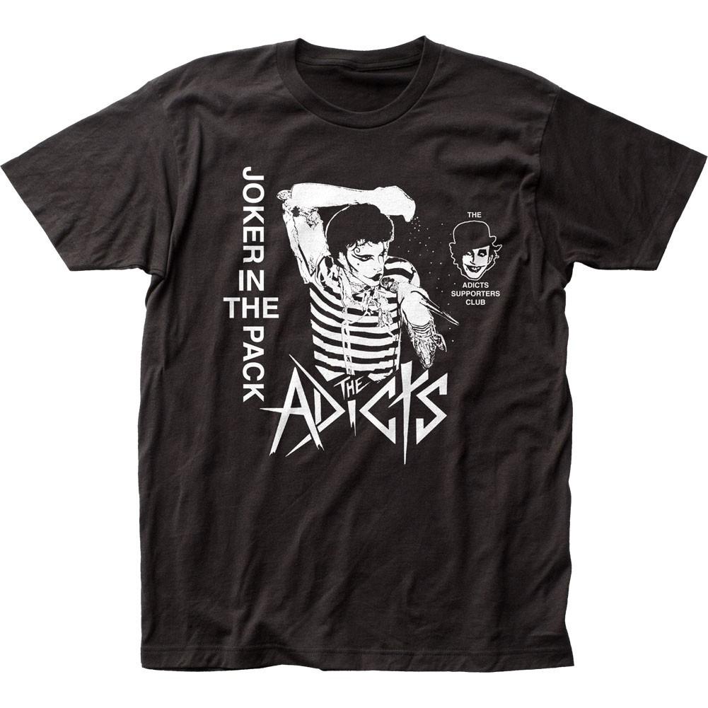 The Adicts Joker In The Pack Mens T Shirt Music Classic Rock Band Tee New Black L