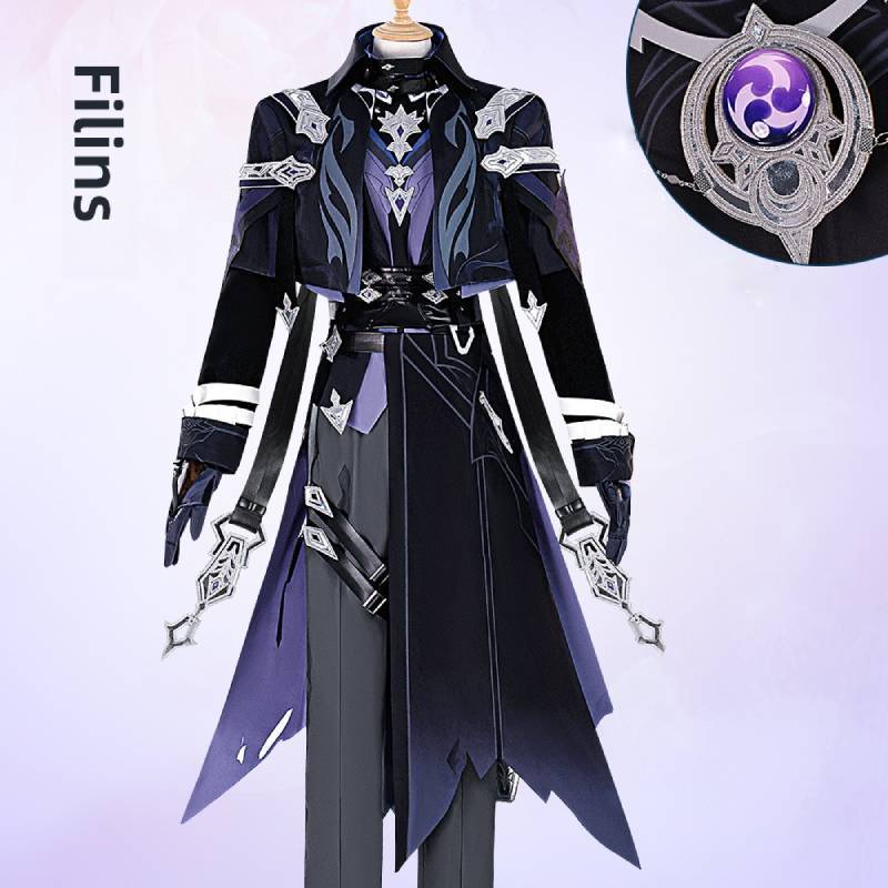 Genshin Impact Flins Cosplay Costume Set With Accessories For Anime Role Play