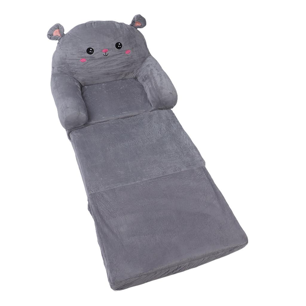 2 in 1 Cartoon Kinder Klappsofa Stoff und Schwamm Belüftet Cartoon Kinder Aufklappsofa für Baby Kinder