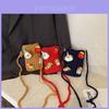Cartoon Kids Shoulder Bag With Handcrafted Knit Cute Doll Design For Toddler Daily Use